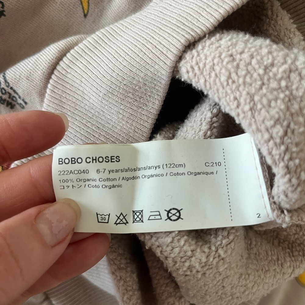 Bobo Choses Mr O’Clock all Over Sweatshirt Brown - Picture 6 of 12